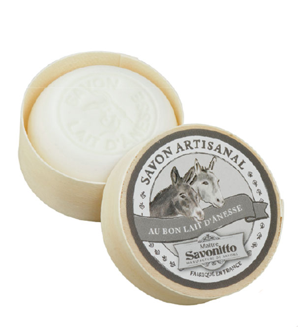 Savon Lait d'ânesse avec boite en bois Savon Lait d'ânesse avec boite en bois