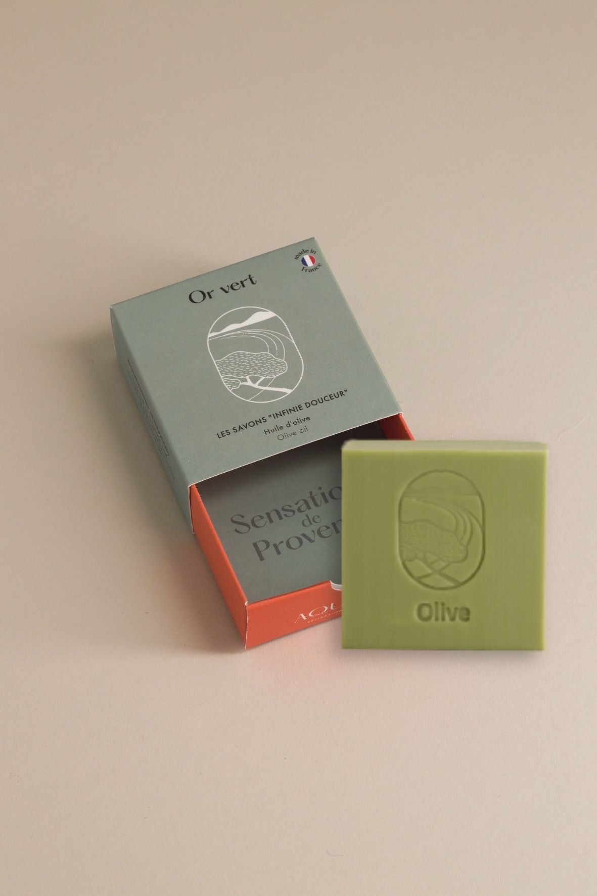 ORVERT.jpg Savon artisanal à l’huile d’olive du Luberon 100g, savon naturel made in Provence